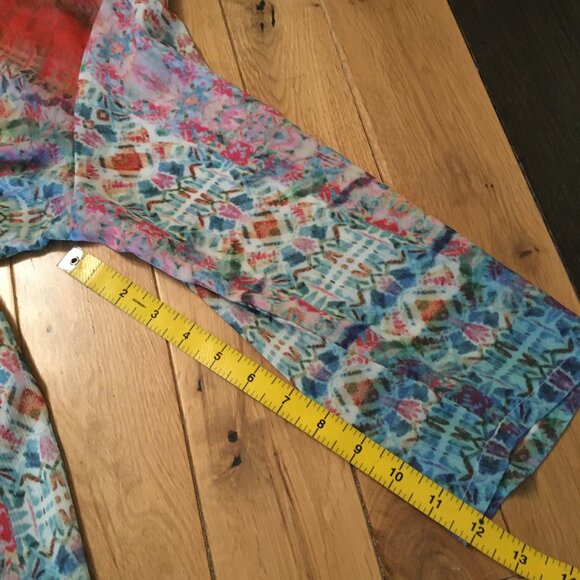 CHARLIE B Flowy Colourful Tribal Boho Tunic Popover Top - Picture 16 of 16